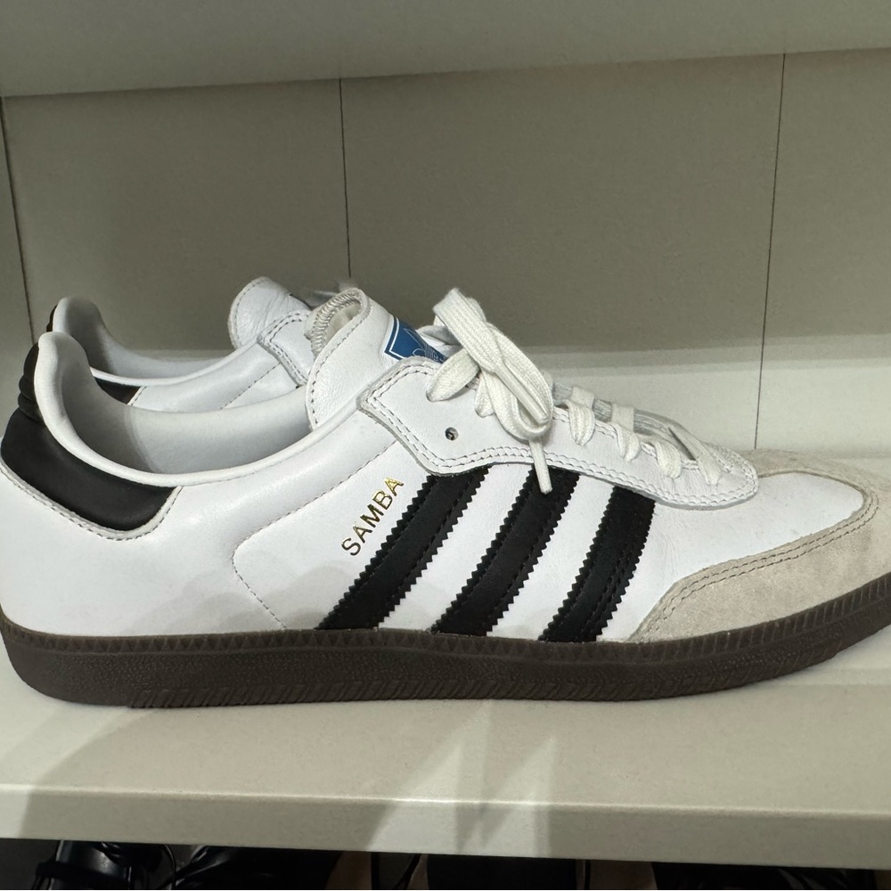 Adidas Samba ADV White and Black Sneakers… gently used about 3 times